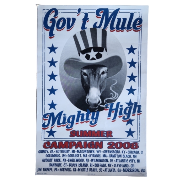 2006 Gov't Mule Mighty High Summer Campaign Poster R. Biffle Limited Ed - Picture 1 of 6